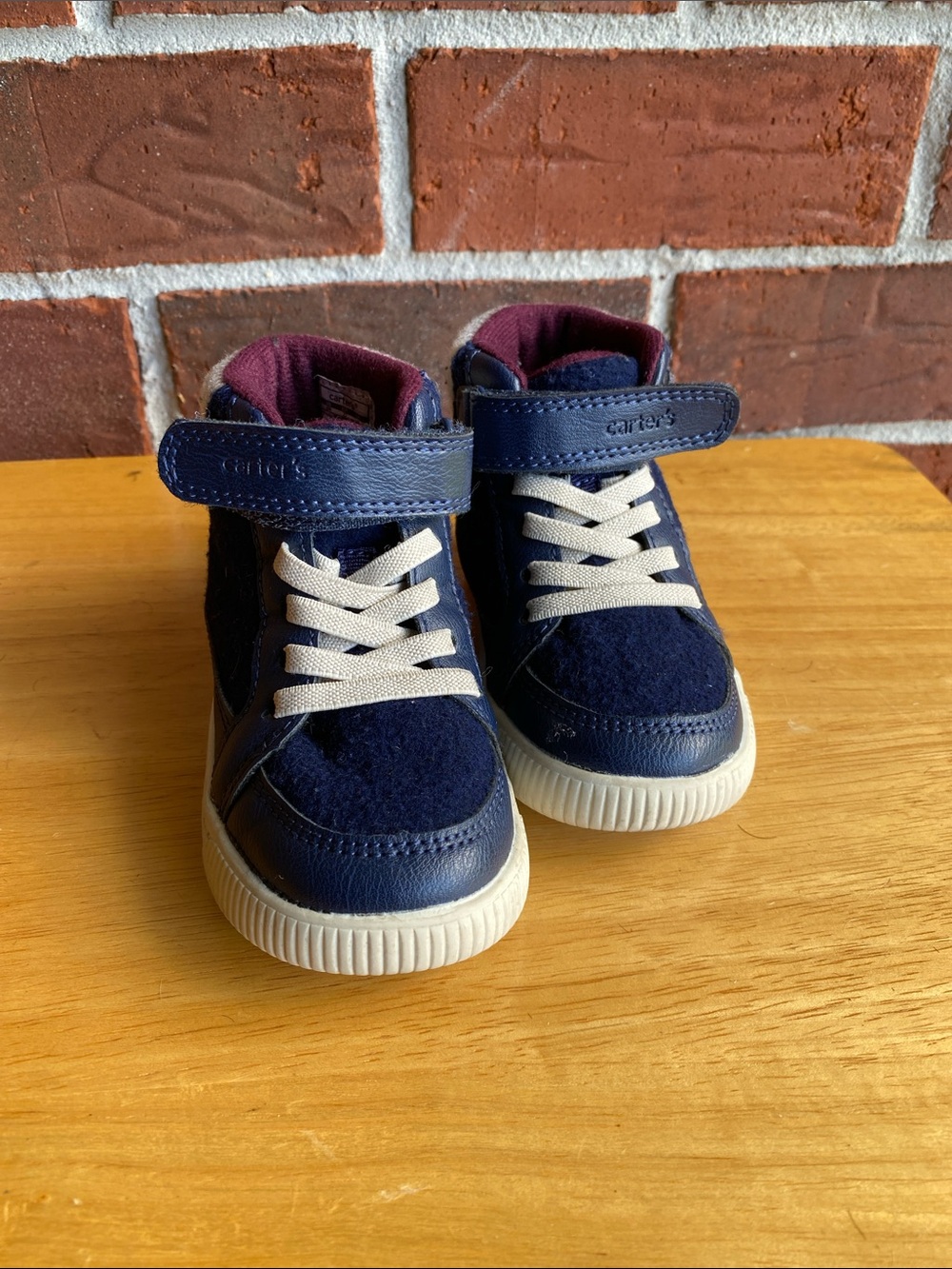 Carter's Navy Blue and White Kids Sneakers